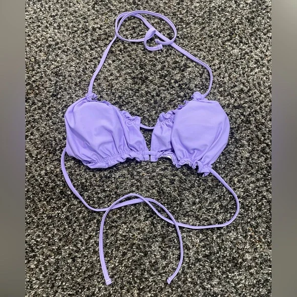 Lavender Ruffle Bikini Top - Picture 1 of 3